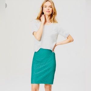 LOFT Paradise Lace Pencil Skirt size 0P